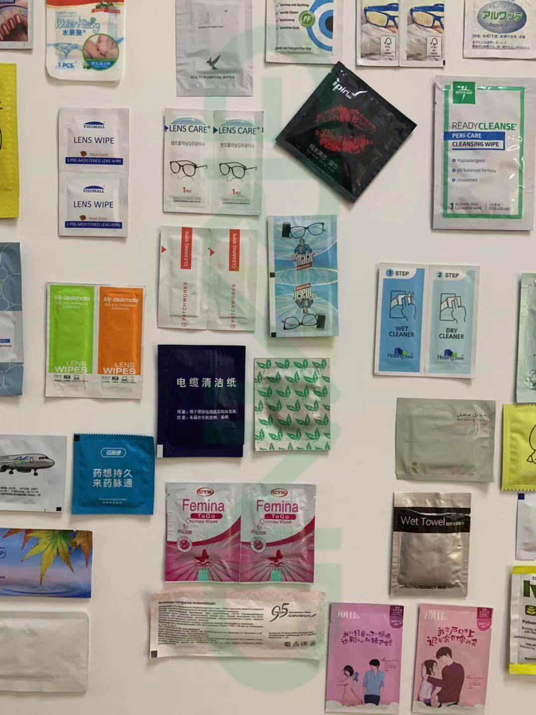 Sampel mesin pengepakan jaringan alkohol otomatis