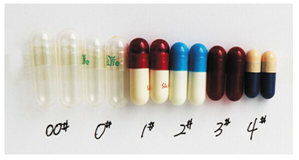 ukuran kapsul yang berbeda