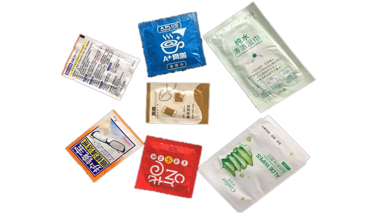 Sampel mesin pengepakan jaringan basah