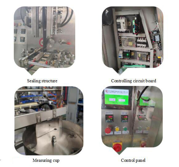 Angka detail mesin pengepakan sachet granule